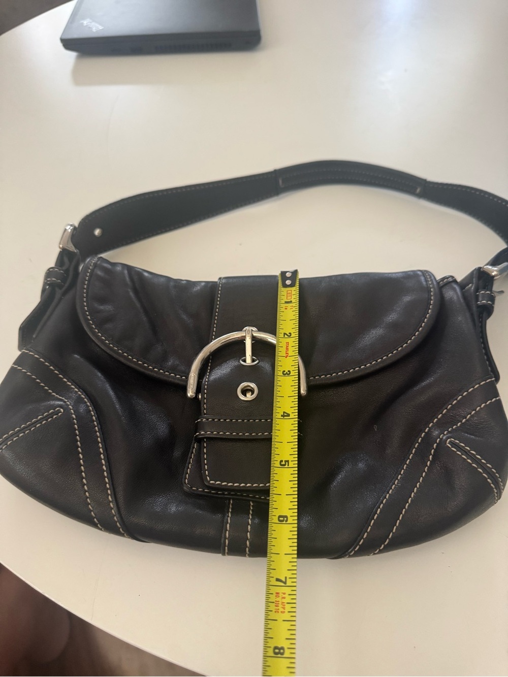 Vintage Coach Soho black Leather Shoulder Bag - Picture 7 of 8